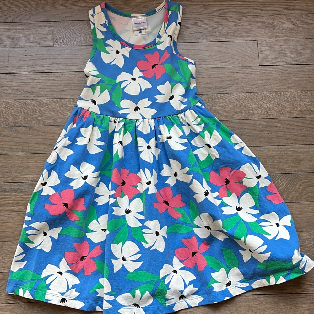 Hanna Andersson Blue Floral Tank Dress size 5 / 110